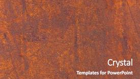  Presentation with chrome aluminium texture metal - Cool new slides with rusty metal texture backdrop and a tawny brown colored foreground