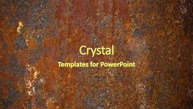  Presentation with metal - Slide set with rusty metal texture background and a tawny brown colored foreground