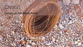  Presentation with roll - Theme with rusty-metal-wire-roll-used background and a coral colored foreground