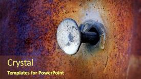  Presentation with nail - PPT theme featuring rusty-metal-with-a-nail background and a tawny brown colored foreground