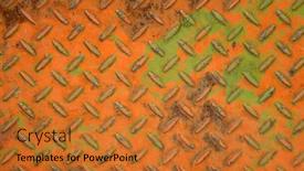  Presentation with metallic - Audience pleasing presentation design consisting of rusty metallic panel backdrop and a red colored foreground