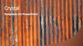  Presentation with corrugated iron - Beautiful theme featuring rusty old corrugated iron fence backdrop and a red colored foreground