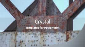  Presentation with framework - Theme featuring framework of rusty old steel background and a gray colored foreground