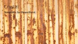  Presentation with abstract art - PPT theme having rusty-scratched-metal-background-looks background and a yellow colored foreground