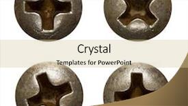  Presentation with heads - Slide deck featuring rusty screw heads isolated background and a soft green colored foreground