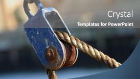  Presentation with ship rope - Cool new slides with rusty ship's pulley rope backdrop and a gray colored foreground