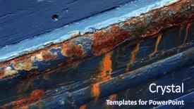  Presentation with welding - Beautiful presentation theme featuring rusty ship backdrop and a navy blue colored foreground