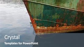  Presentation with ship - Colorful theme enhanced with rusty ship backdrop and a gray colored foreground