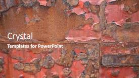  Presentation with steel - Audience pleasing PPT theme consisting of rusty-steel-background backdrop and a coral colored foreground