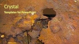  Presentation with orange colour - Audience pleasing presentation theme consisting of rusty-steel-metal-orange-colour backdrop and a tawny brown colored foreground