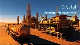  Presentation with fuel station - Presentation enhanced with rusty-the-fuel-truck background and a  colored foreground