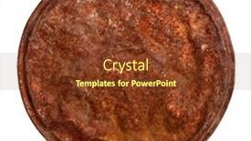  Presentation with lid - PPT theme with rusty tin lid background and a tawny brown colored foreground