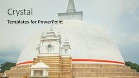  Presentation with world heritage - Amazing presentation theme having ruwanwelisaya-dagoba-in-the-sacred backdrop and a light gray colored foreground