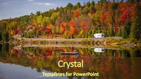  Presentation with fall lake - Beautiful PPT layouts featuring rv travel - fall forest with colorful autumn backdrop and a tawny brown colored foreground
