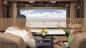  Presentation with are you smarter than a 5th grader - Beautiful slide deck featuring rv travel - young couple enjoying the beach backdrop and a coral colored foreground