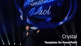  Presentation with announcement - Beautiful presentation theme featuring ryan-seacrest-at-the-american backdrop and a black colored foreground