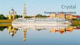  Presentation with russia city - Slides consisting of rybinsk-russia-june-10-2019 background and a sky blue colored foreground