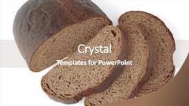 Presentation with bread - Audience pleasing slides consisting of rye bread slices and half backdrop and a coral colored foreground