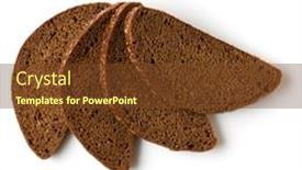  Presentation with bread - Presentation theme consisting of rye-bread-slices-isolated-over background and a tawny brown colored foreground