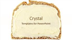  Presentation with butter - Audience pleasing PPT layouts consisting of rye bread with butter backdrop and a cream colored foreground