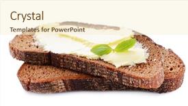  Presentation with bread - Cool new slides with rye bread with butter backdrop and a cream colored foreground