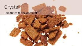  Presentation with dried food - Cool new presentation theme with rye-crackers-small-dried-pieces backdrop and a coral colored foreground