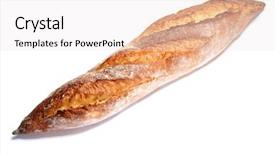  Presentation with dough - PPT theme enhanced with rye dough - fresh tasty bread on white background and a white colored foreground