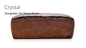  Presentation with bread - Presentation design featuring rye-malt-bread-isolated background and a white colored foreground