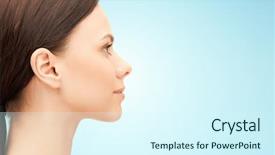  Presentation with plastic surgery - PPT theme featuring plastic surgery concept - beautiful young background and a cool aqua colored foreground