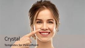  Presentation with rhinoplasty - Slides with  background and a  colored foreground