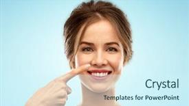  Presentation with rhinoplasty - Colorful PPT theme enhanced with beauty people and rhinoplasty concept backdrop and a cool aqua colored foreground