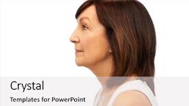  Presentation with rhinoplasty - Beautiful PPT theme featuring old people concept - profile backdrop and a light gray colored foreground