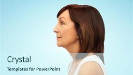  Presentation with old people - Audience pleasing PPT theme consisting of beauty rhinoplasty and old people backdrop and a cool aqua colored foreground