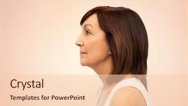  Presentation with rhinoplasty - Audience pleasing PPT theme consisting of beauty rhinoplasty and old people backdrop and a lemonade colored foreground