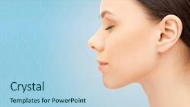  Presentation with plastic surgery - Presentation theme having rhinoplasty - health people plastic surgery background and a light blue colored foreground