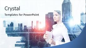  Presentation with modern medicine cardiology concept mixed - Presentation theme featuring rythm of modern tendencies mixed background and a cool aqua colored foreground