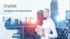  Presentation with modern medicine cardiology concept mixed - Theme having rythm of modern tendencies mixed background and a sky blue colored foreground