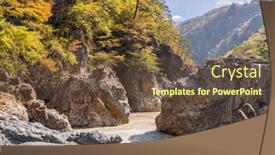  Presentation with national - Cool new PPT theme with ryuyo gorge canyon national park and recreation area at nikko tochigi japan backdrop and a tawny brown colored foreground