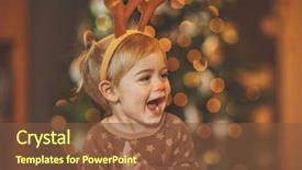  Presentation with baby christmas - Slide deck consisting of waiting s - baby on kid's christmas party background and a tawny brown colored foreground