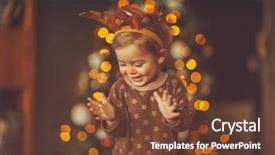  Presentation with baby christmas - Beautiful PPT layouts featuring waiting s - baby on kid's christmas party backdrop and a tawny brown colored foreground
