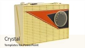  Presentation with 1950s - Slide deck with grungy 1950's vintage googie background and a blonde colored foreground