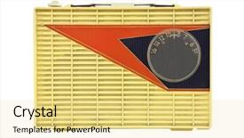  Presentation with 1950s style - Theme consisting of grungy vintage 1950's googie background and a blonde colored foreground