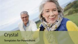  Presentation with healthy - Amazing slides having 70 s - healthy senior woman holding husband's backdrop and a mint green colored foreground