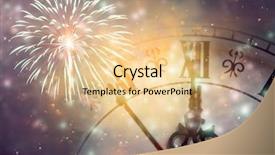  Presentation with new year - Colorful slide deck enhanced with congrat s - new year's at midnight backdrop and a  colored foreground