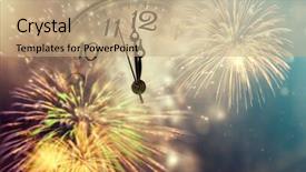  Presentation with new-year - Audience pleasing PPT layouts consisting of congrat s - new year's at midnight backdrop and a  colored foreground