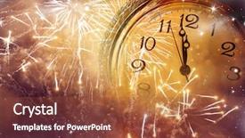  Presentation with new year - Amazing slide deck having congrat s - new year's at midnight backdrop and a  colored foreground