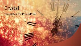 Presentation with new year - PPT theme consisting of congrat s - new year's at midnight background and a  colored foreground