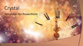  Presentation with lunar new year ox - Audience pleasing slide deck consisting of congrat s - new year's at midnight backdrop and a  colored foreground