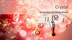  Presentation with new year streamer - PPT layouts consisting of congrat s - new year's at midnight background and a lemonade colored foreground