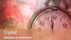  Presentation with old way new way - Theme with congrat s - new year's at midnight background and a  colored foreground